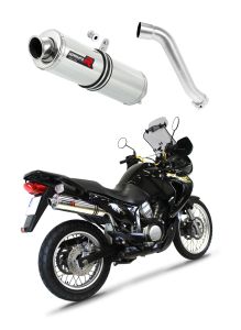 Dominator Uitlaat Honda XL Transalp 650, aftermarket motoruitlaat, RVS uitlaat Triumph Tiger, lichte en sportieve uitlaat
