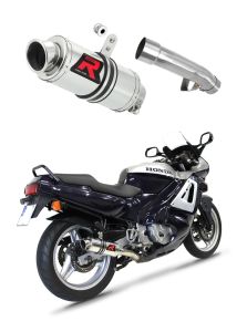 Dominator Uitlaat Honda CBR 600 F1 1987 - 1990, Dominator uitlaat, aftermarket motoruitlaat, RVS uitlaat, lichte en sportieve uitlaat