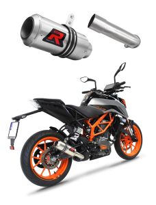 Dominator Uitlaat KTM 390 Duke 2021 - 2023, Dominator uitlaat KTM 390, aftermarket motoruitlaat, RVS uitlaat, lichte en sportieve uitlaat