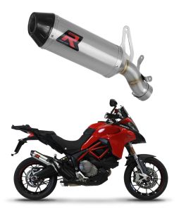 Dominator Uitlaat Ducati MTS 1260 Enduro 2019 - 2020, Dominator uitlaat multistrada, aftermarket motoruitlaat, RVS uitlaat, lichte en sportieve uitlaat