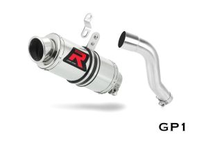 Dominator uitlaat Honda Transalp XL 700, aftermarket motoruitlaat, RVS uitlaat Triumph Tiger, lichte en sportieve uitlaat.